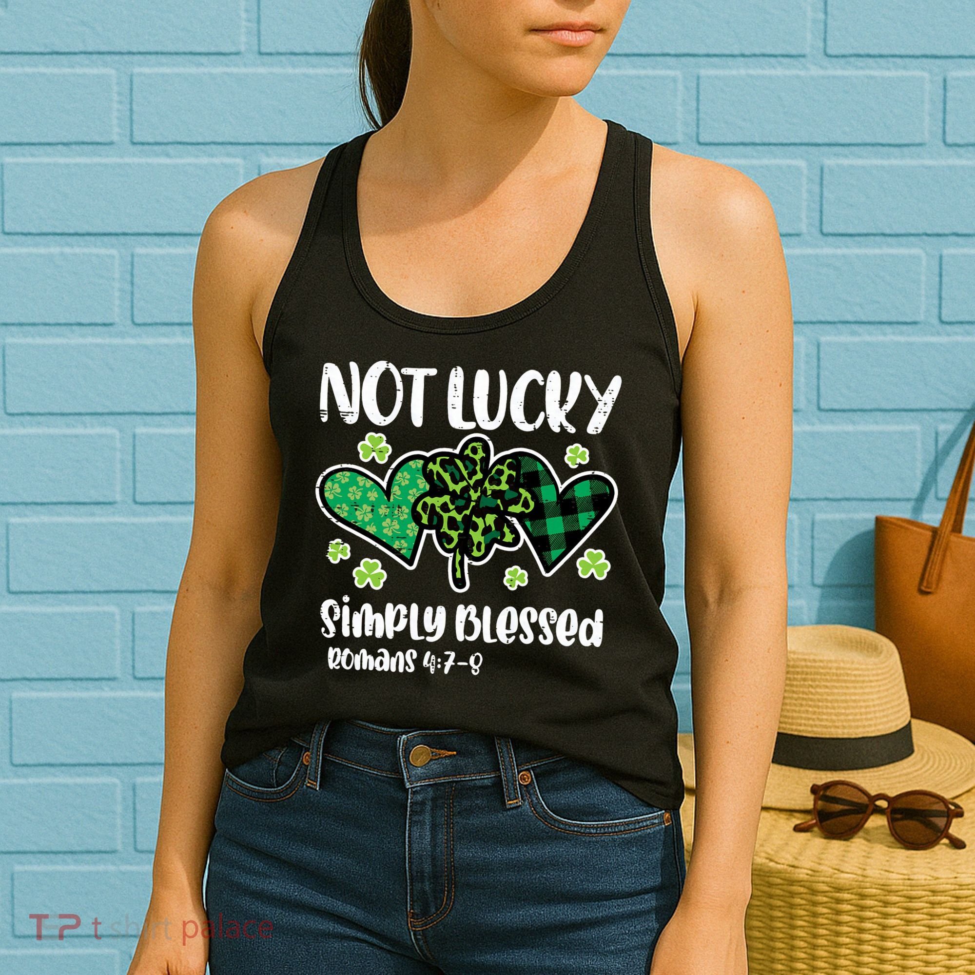 Not Lucky Blessed Christian   St Patrick Day Women's Tank Top