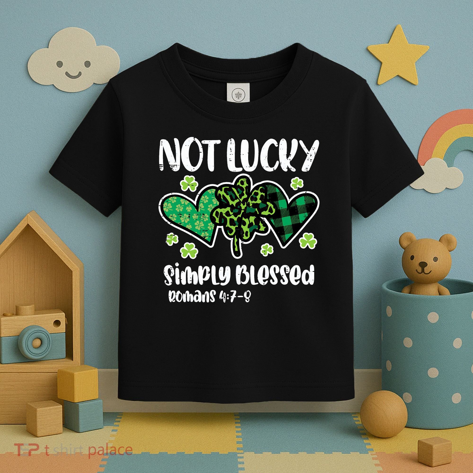 Not Lucky Blessed Christian   St Patrick Day Toddler T-Shirt