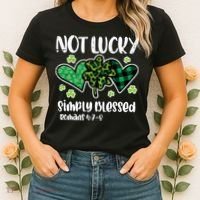 Not Lucky Blessed Christian   St Patrick Day Women's T-Shirt thumb 2