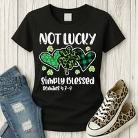Not Lucky Blessed Christian   St Patrick Day Women's T-Shirt thumb 3