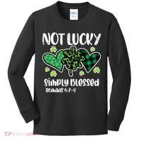 Not Lucky Blessed Christian   St Patrick Day Kids Long Sleeve Shirt thumb 0