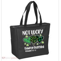Not Lucky Blessed Christian   St Patrick Day Tote Bag thumb 2