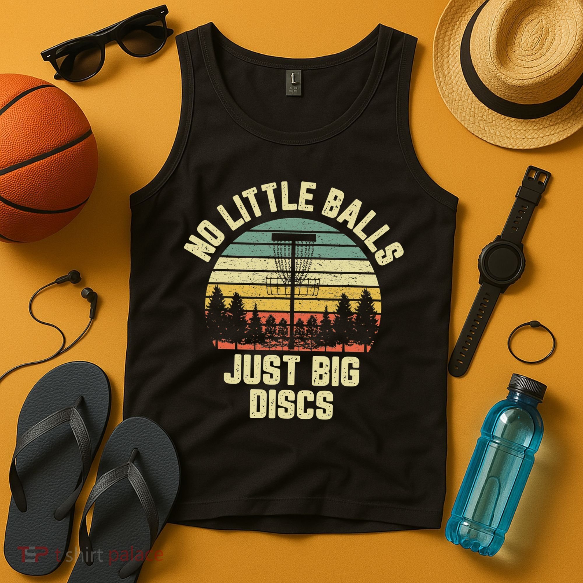 No Little Balls Just Big Discs Funny Disc Golf Tank Top