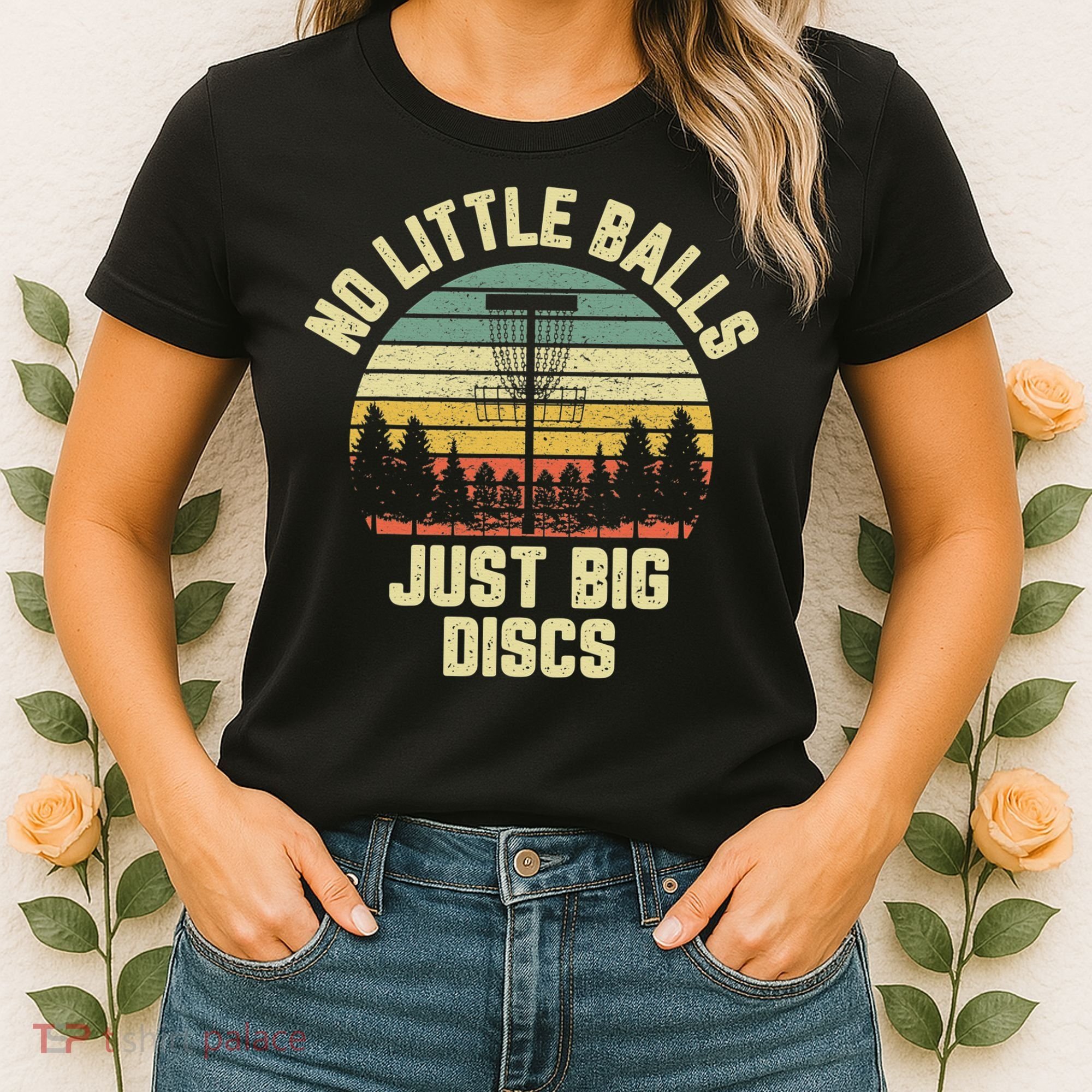 No Little Balls Just Big Discs Funny Disc Golf Women's T-Shirt