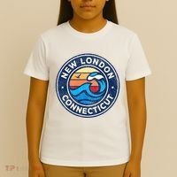 New London Connecticut Ct Vintage Nautical Waves T-Shirt thumb 4