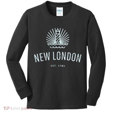 New London Connecticut Lighthouse Souvenir Kids Long Sleeve Shirt