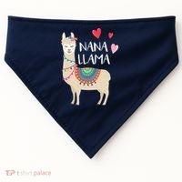 Nana Llama Cute Love Llamas & Alpacas Gift Tees USA-Made Doggie Bandana thumb 0