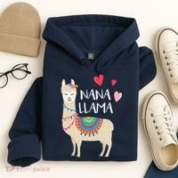 Nana Llama Cute Love Llamas & Alpacas Gift Tees Hoodie thumb 4