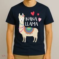 Nana Llama Cute Love Llamas & Alpacas Gift Tees T-Shirt thumb 3