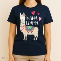 Nana Llama Cute Love Llamas & Alpacas Gift Tees T-Shirt thumb 4