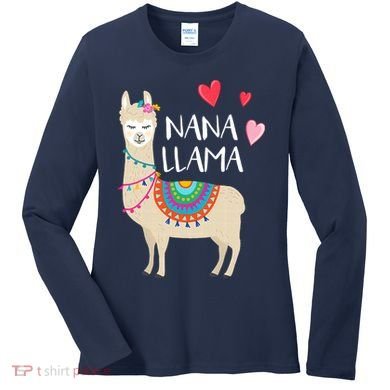 Nana Llama Cute Love Llamas & Alpacas Gift Tees Women's Long Sleeve Shirt