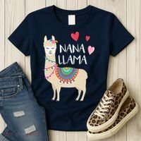 Nana Llama Cute Love Llamas & Alpacas Gift Tees Women's T-Shirt thumb 3