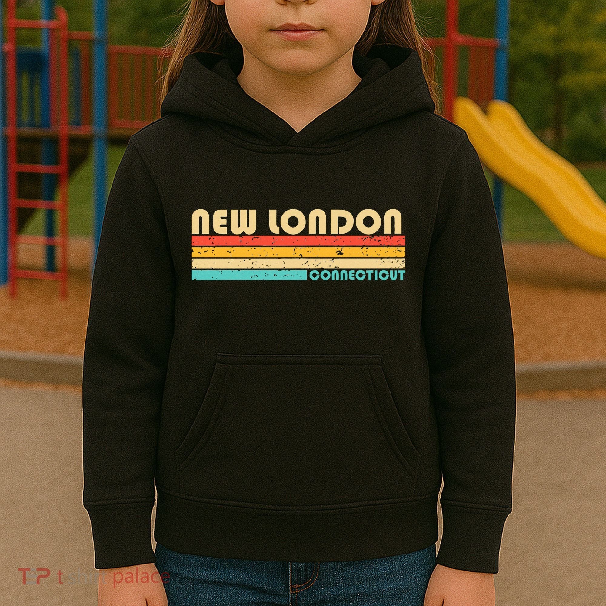 New London Ct Connecticut Funny City Home Roots Kids Hoodie