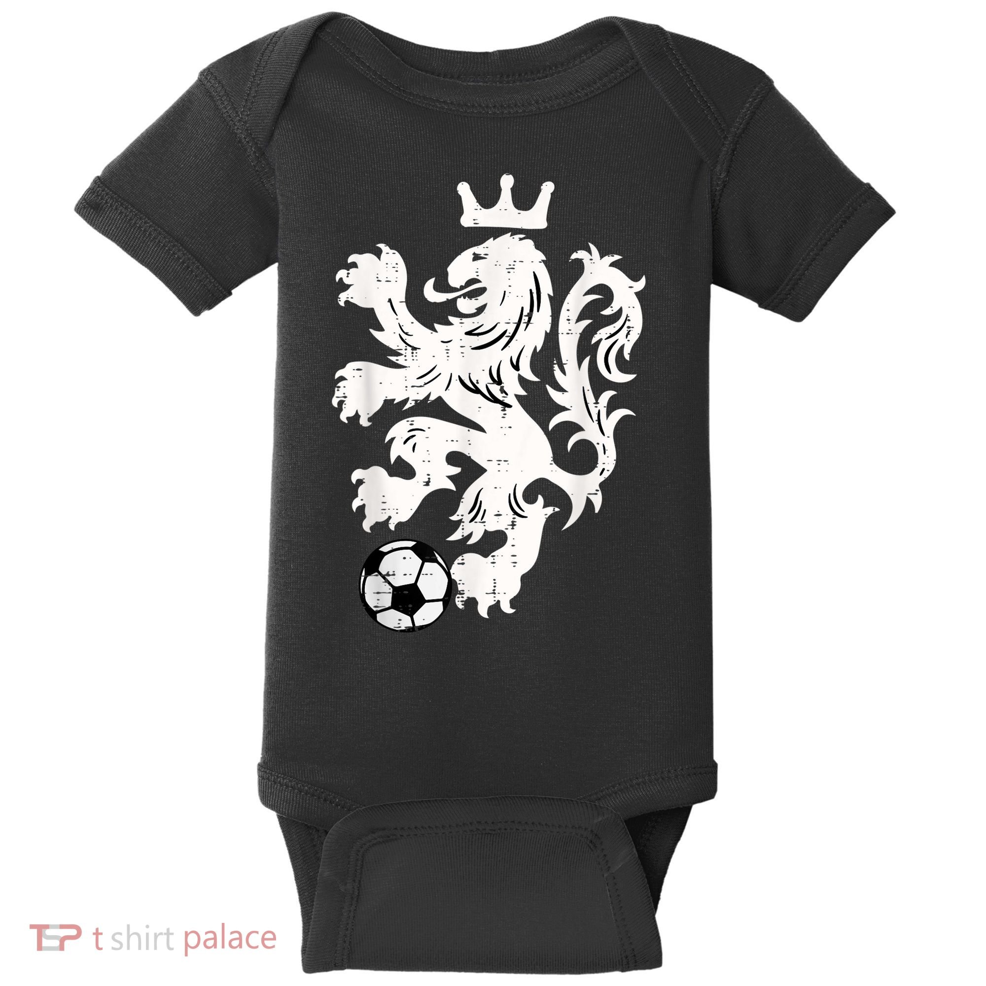 Netherlands Lion Dutch Orange Soccer Fan    Baby Bodysuit