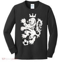 Netherlands Lion Dutch Orange Soccer Fan    Kids Long Sleeve Shirt thumb 0