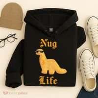 Nug Life Dino Nuggs Dino Chicken Nuggets Dinosaur Nugget Hoodie thumb 4