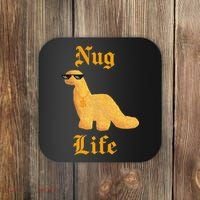 Nug Life Dino Nuggs Dino Chicken Nuggets Dinosaur Nugget Coaster thumb 0