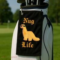 Nug Life Dino Nuggs Dino Chicken Nuggets Dinosaur Nugget Golf Towel thumb 2