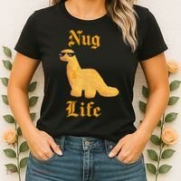 Nug Life Dino Nuggs Dino Chicken Nuggets Dinosaur Nugget Women's T-Shirt thumb 2