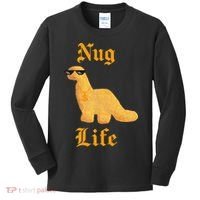 Nug Life Dino Nuggs Dino Chicken Nuggets Dinosaur Nugget Kids Long Sleeve Shirt thumb 0