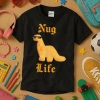 Nug Life Dino Nuggs Dino Chicken Nuggets Dinosaur Nugget Kids T-Shirt thumb 3