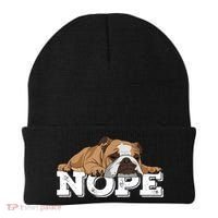 Nope Lazy English Bulldog Dog Lover TShirt Beanie thumb 0