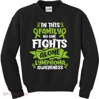 Non-Hodgkin Lymphoma Family Support Cancer Awareness Kids Sweatshirt thumb 0