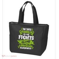 Non-Hodgkin Lymphoma Family Support Cancer Awareness Tote Bag thumb 3