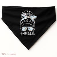 Nurse Life Female Bun USA-Made Doggie Bandana thumb 0