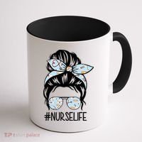 Nurse Life Female Bun Coffee Mug thumb 1