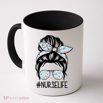 Nurse Life Female Bun Coffee Mug