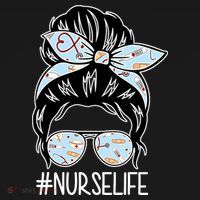 Nurse Life Female Bun Women's Hoodie thumb 2