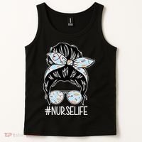 Nurse Life Female Bun Tank Top thumb 2