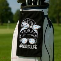 Nurse Life Female Bun Golf Towel thumb 2