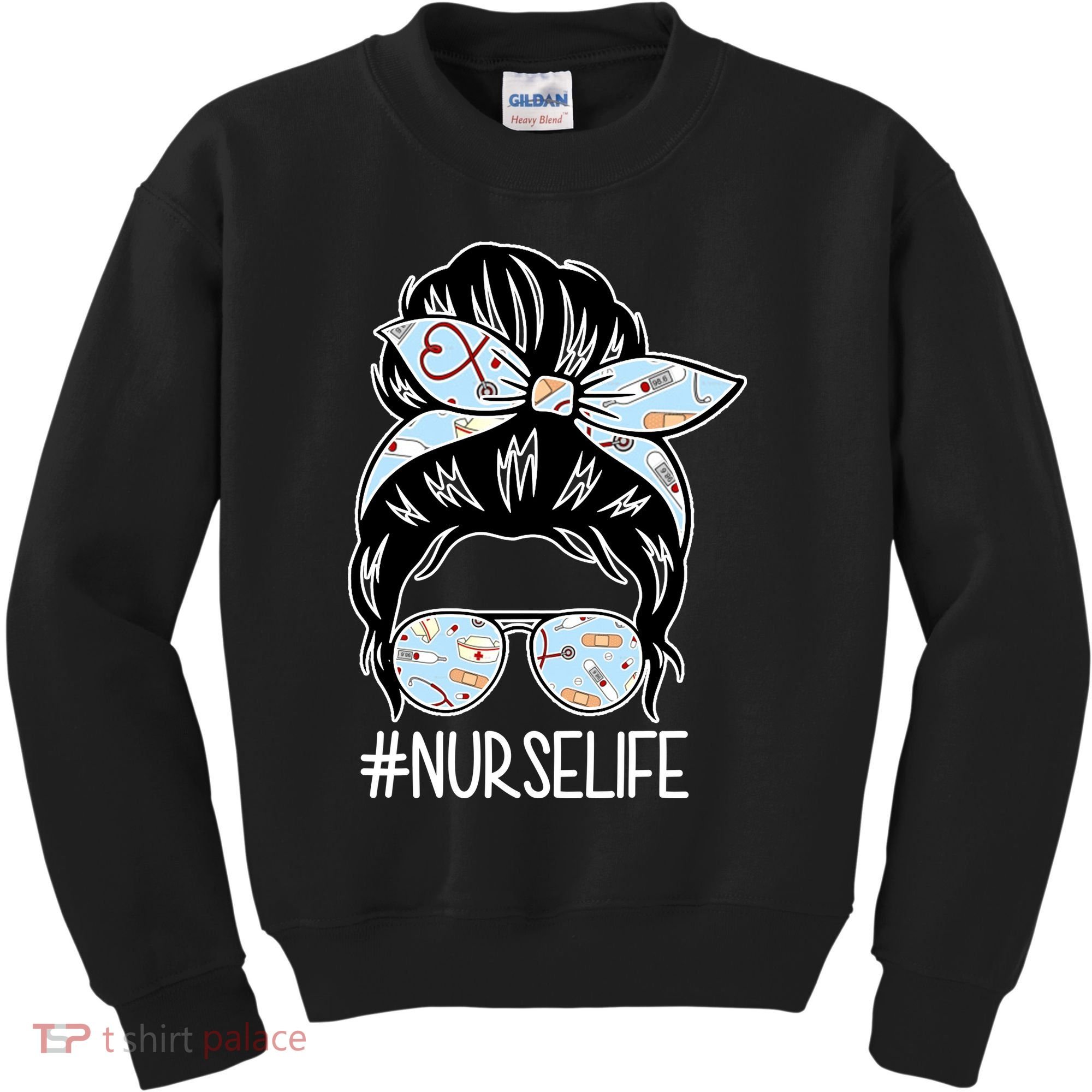 Nurse Life Female Bun Kids Sweatshirt