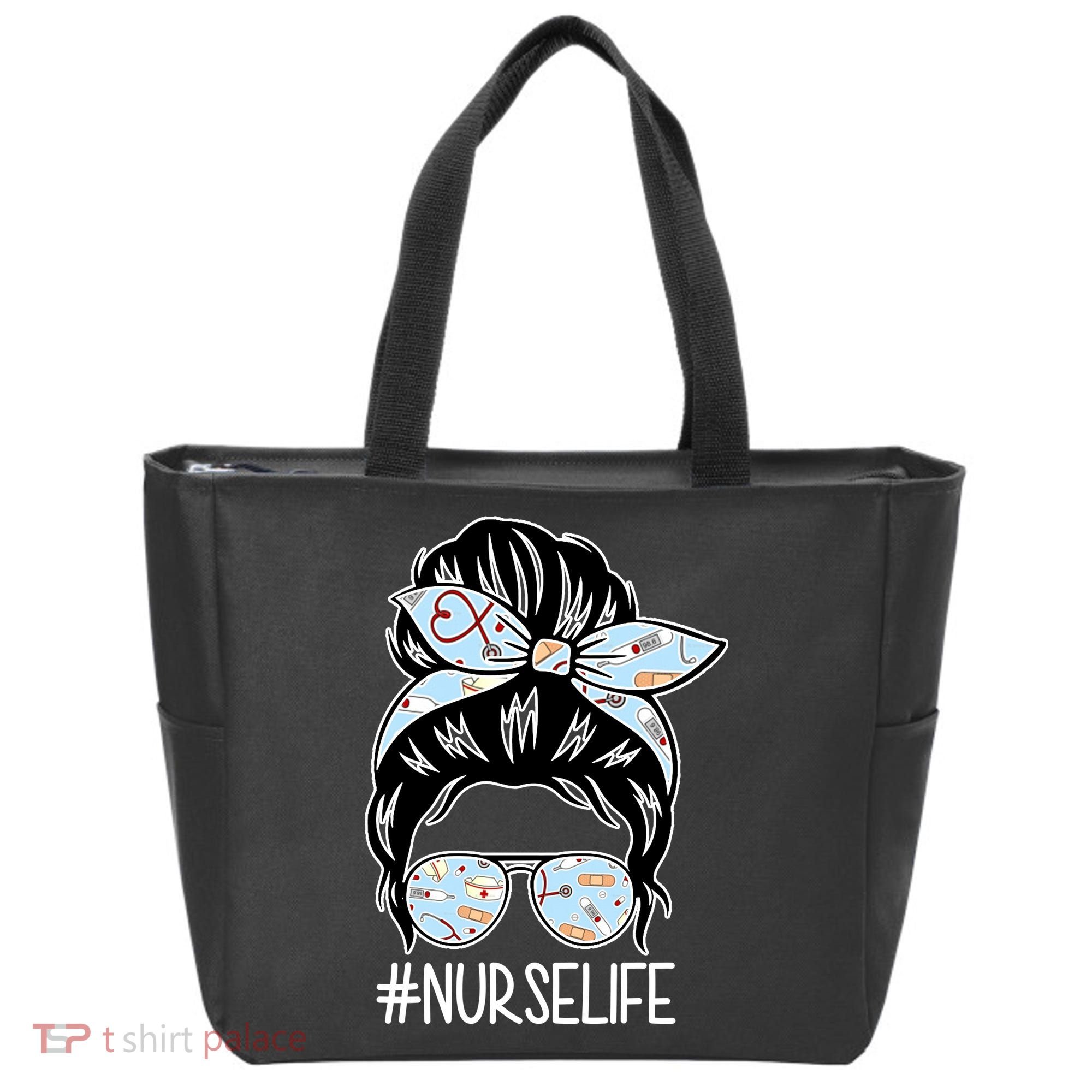Nurse Life Female Bun Tote Bag