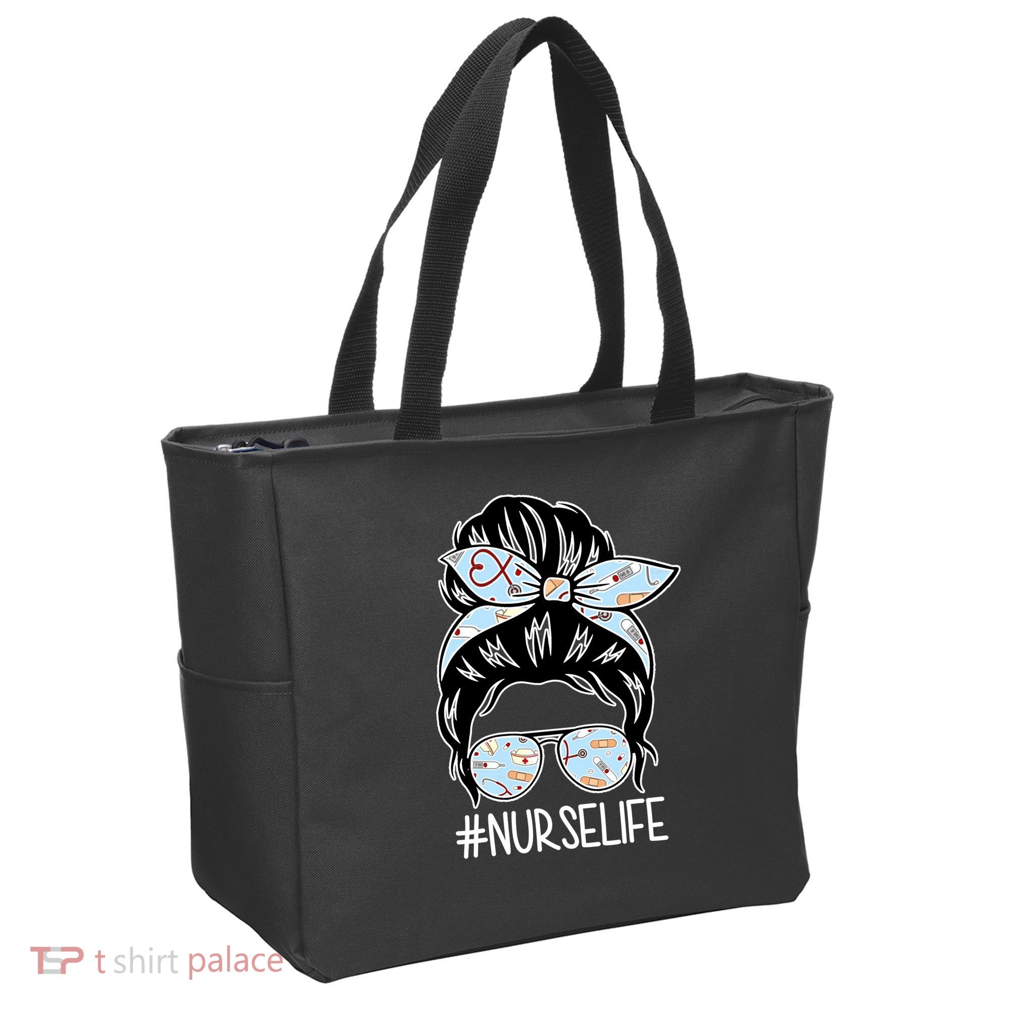 Nurse Life Female Bun Tote Bag