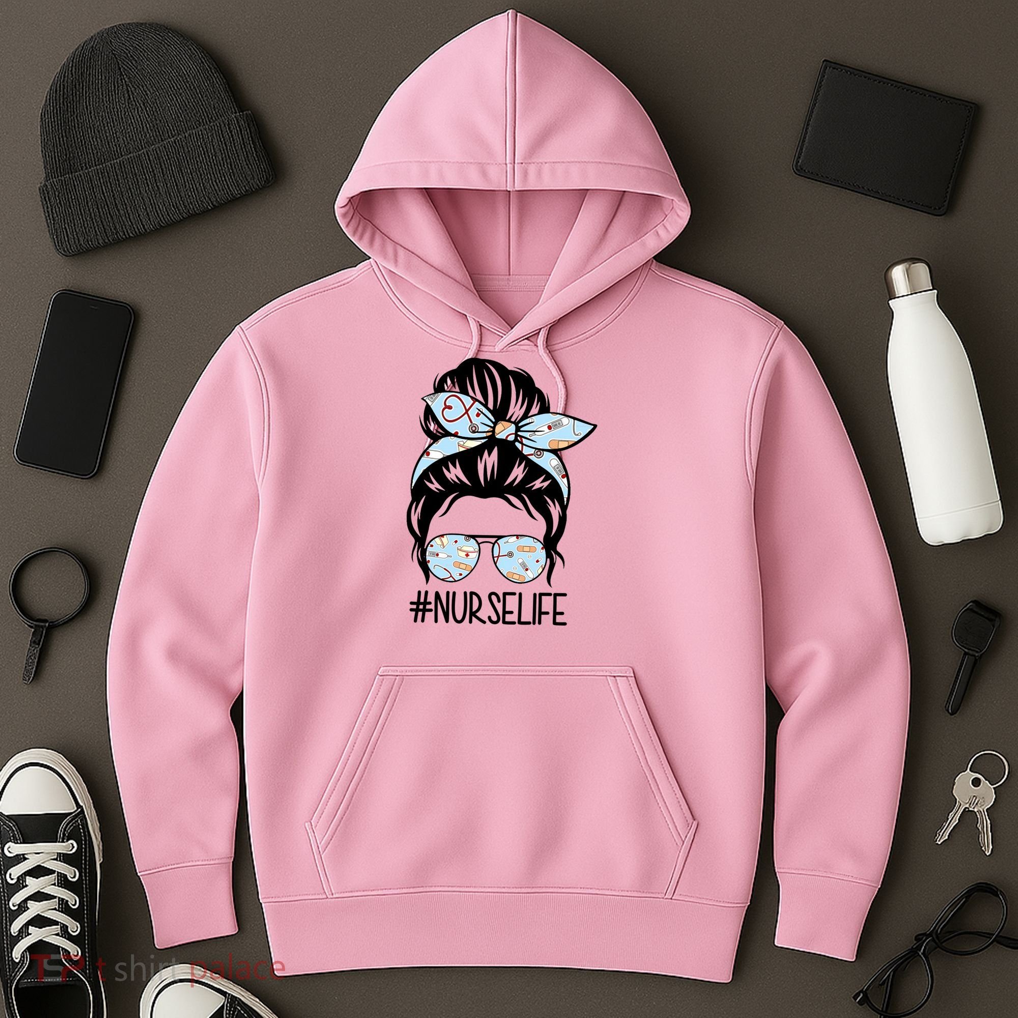 Nurse Life Female Bun Hoodie