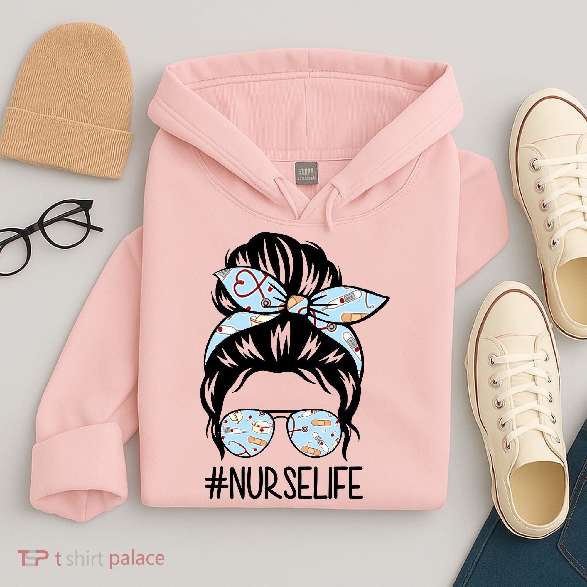 Nurse Life Female Bun Hoodie