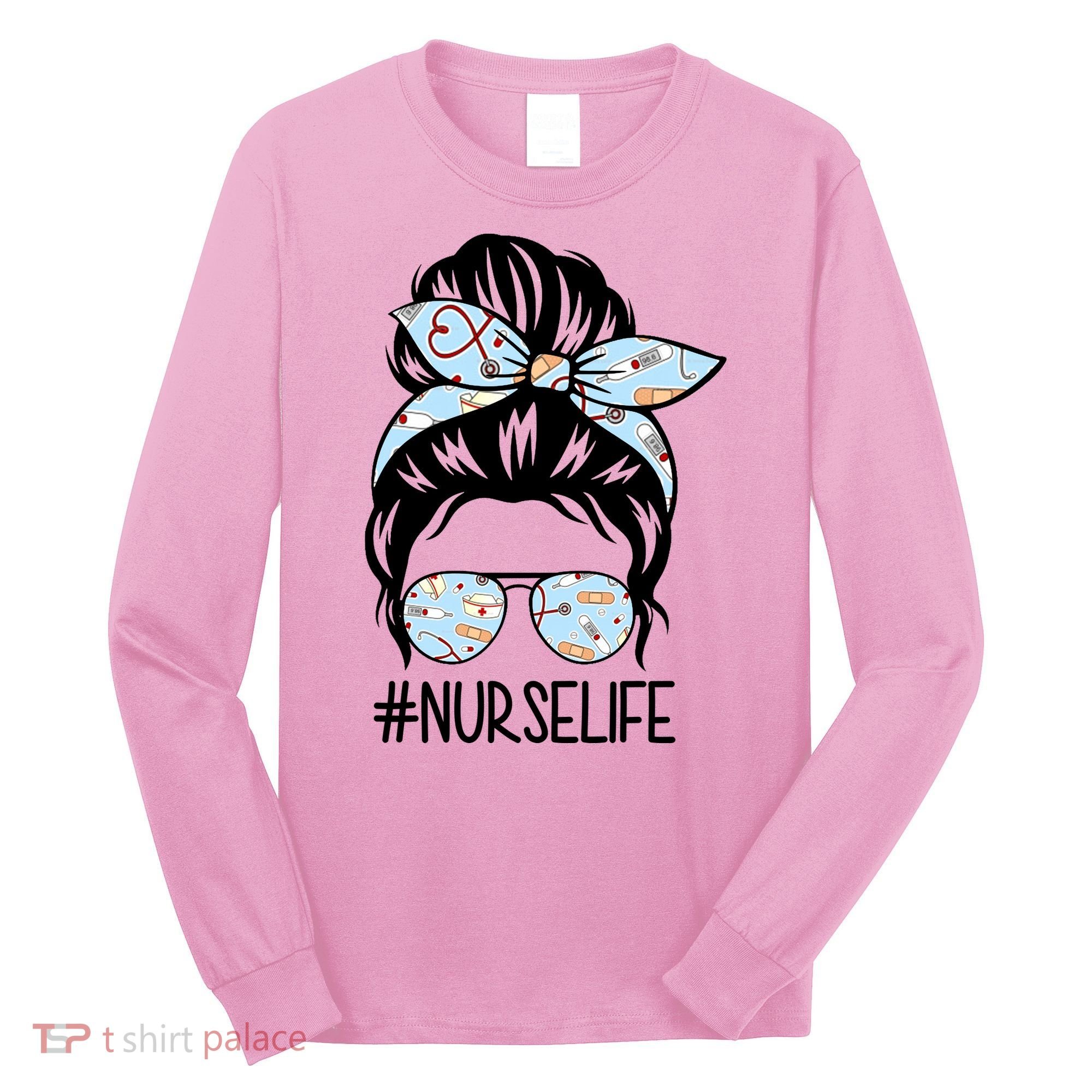 Nurse Life Female Bun Long Sleeve Shirt