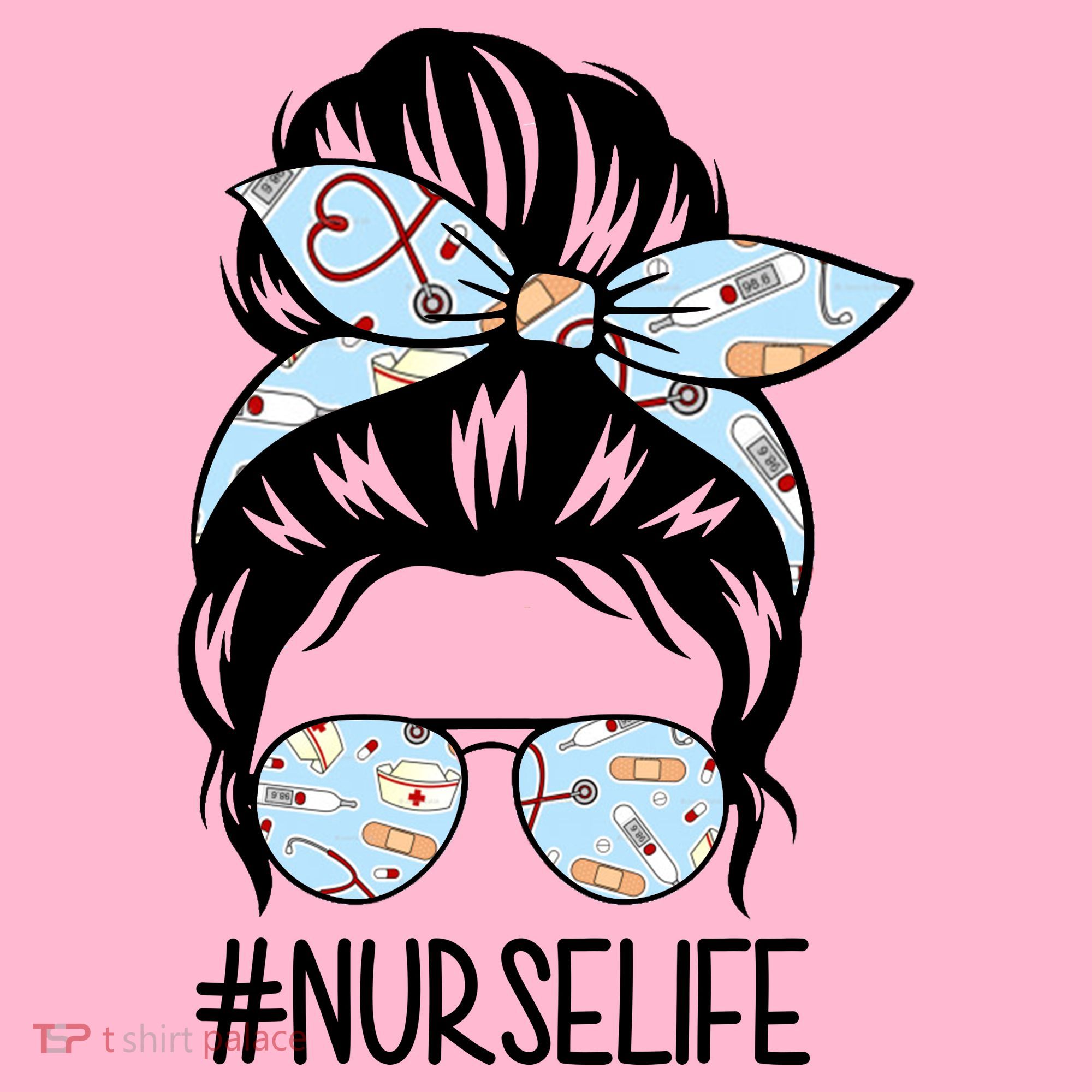 Nurse Life Female Bun Long Sleeve Shirt