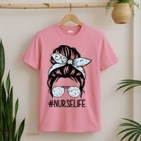 Nurse Life Female Bun T-Shirt thumb 2