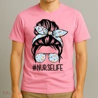 Nurse Life Female Bun T-Shirt thumb 3