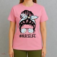 Nurse Life Female Bun T-Shirt thumb 4