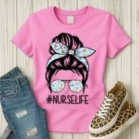 Nurse Life Female Bun Women's T-Shirt thumb 3
