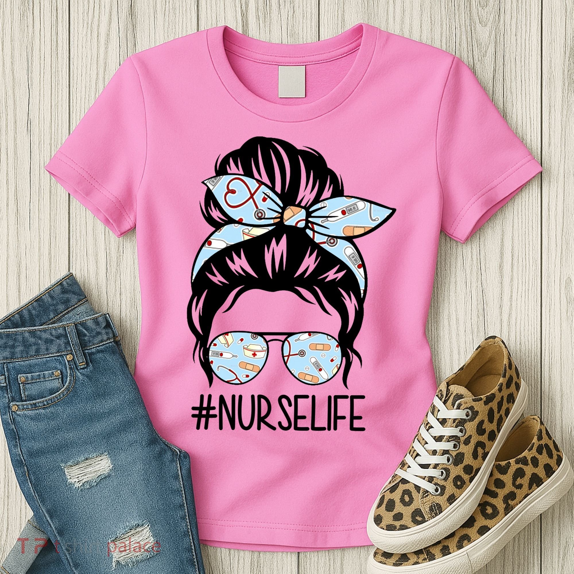 Nurse Life Female Bun Women's T-Shirt