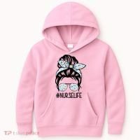 Nurse Life Female Bun Kids Hoodie thumb 0