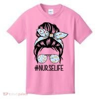 Nurse Life Female Bun Kids T-Shirt thumb 0