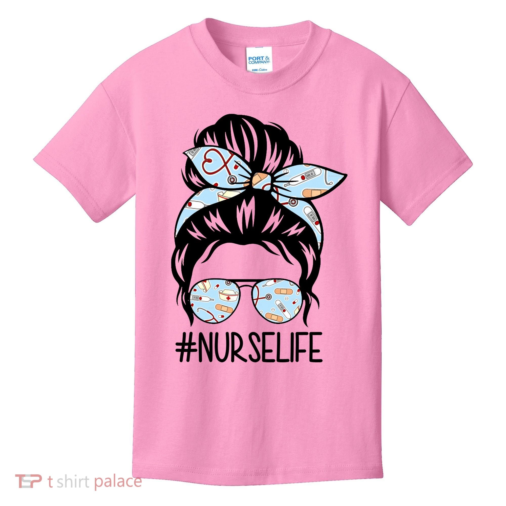 Nurse Life Female Bun Kids T-Shirt