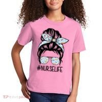 Nurse Life Female Bun Kids T-Shirt thumb 2